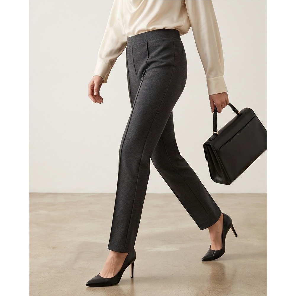 Vince Camuto Women's 3X Essentials Slim Leg Ponte Pants‎ Dark Heather Gray NWT